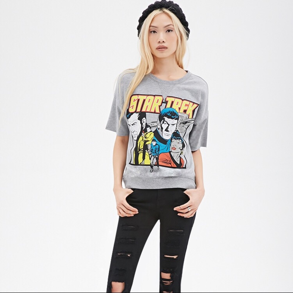 EUC Forever 21 Star Trek Women's Gray T-shirt